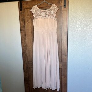 Elegant Lace Pink Evening Dress